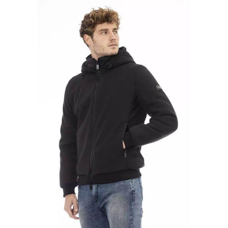 Baldinini Trend Black Polyester Hoody - Hilstor