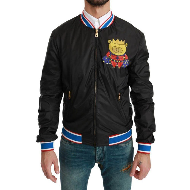 Dolce & Gabbana Black Material Jacket - Hilstor
