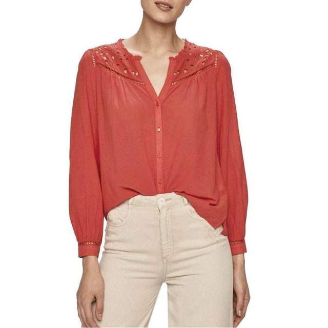 Pepe Jeans Red Viscose Shirt - Hilstor