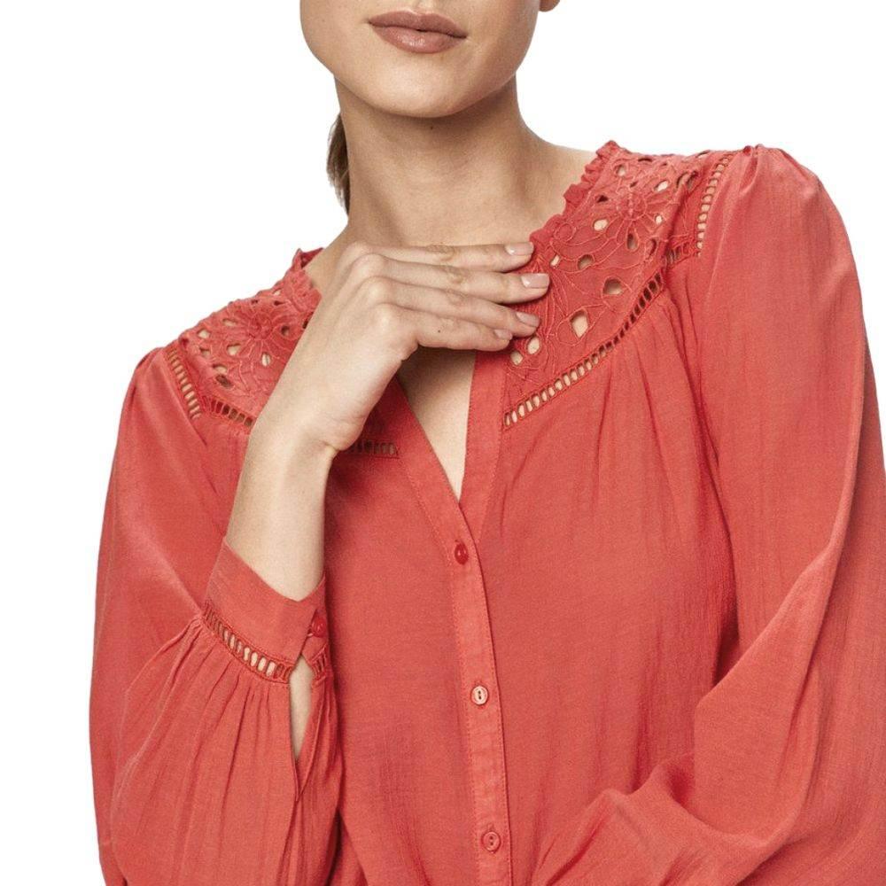 Pepe Jeans Red Viscose Shirt - Hilstor