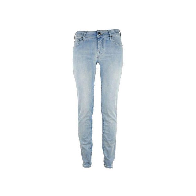Jacob Cohen Blue Cotton Skinny Pant - Hilstor