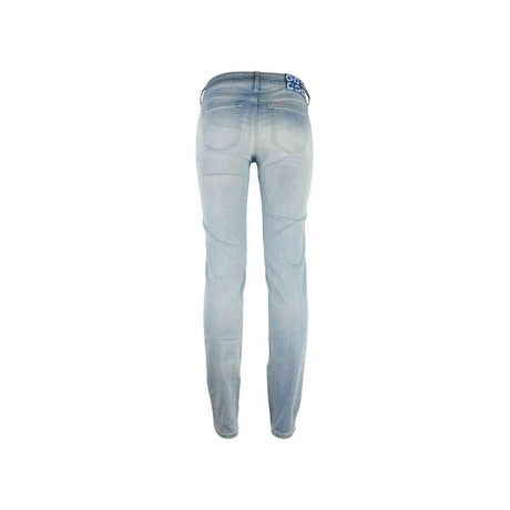 Jacob Cohen Blue Cotton Skinny Pant - Hilstor