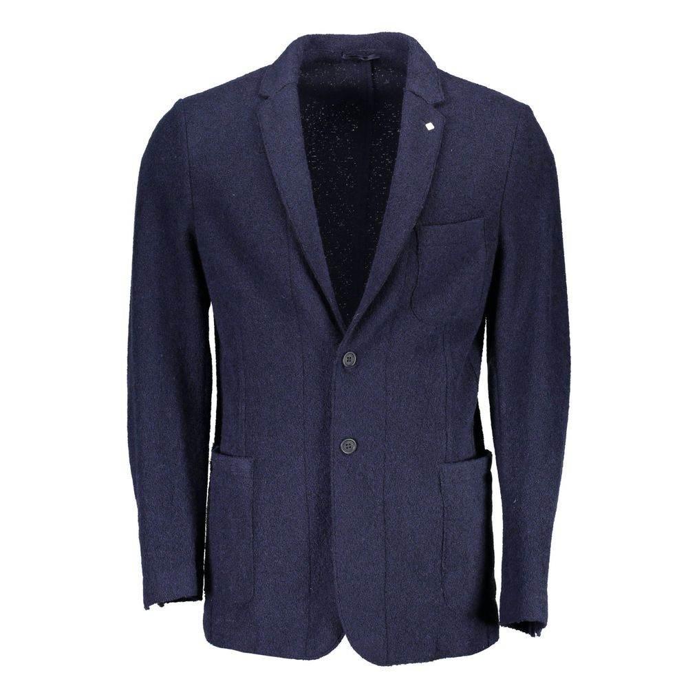 Gant Blue Wool Blazer Jacket - Hilstor