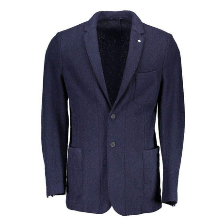 Gant Blue Wool Blazer Jacket - Hilstor