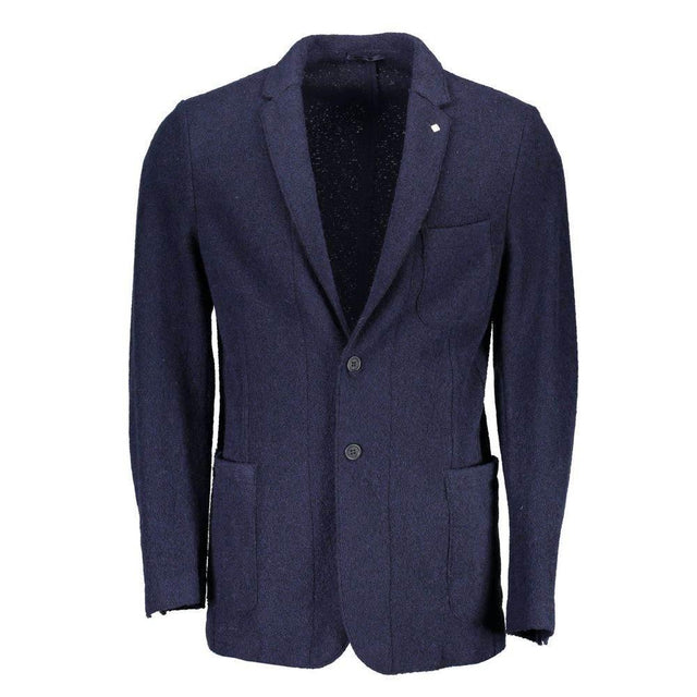 Gant Blue Wool Blazer Jacket - Hilstor