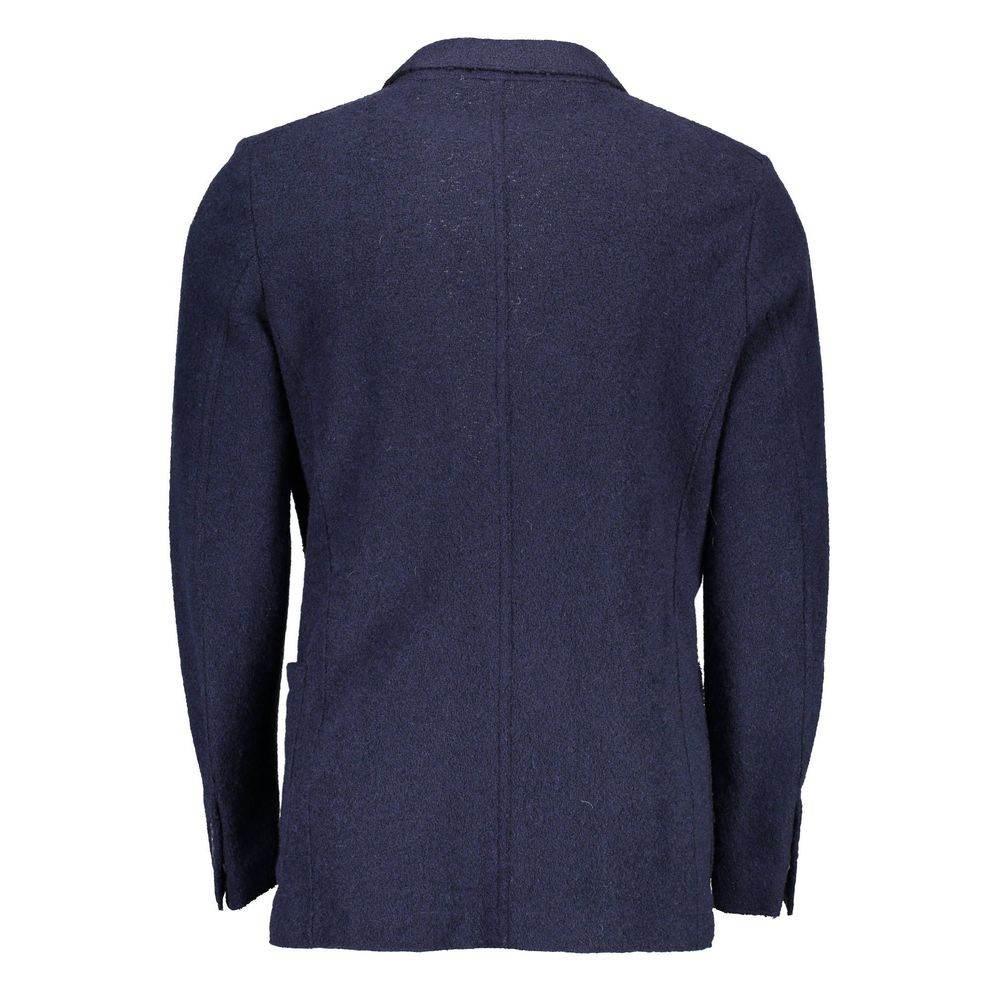 Gant Blue Wool Blazer Jacket - Hilstor
