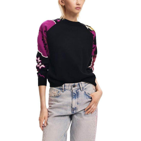 Desigual Black Polyamide Sweater - Hilstor
