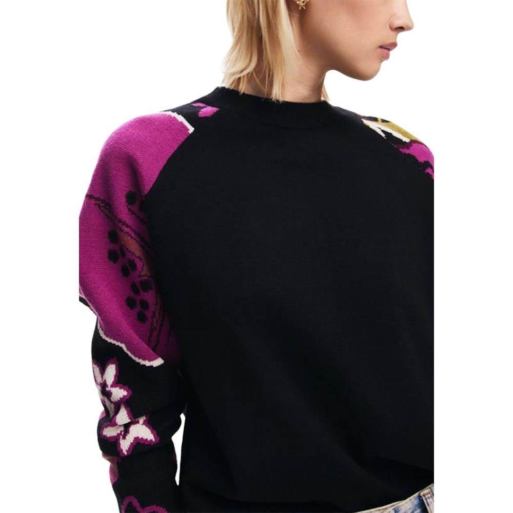 Desigual Black Polyamide Sweater - Hilstor