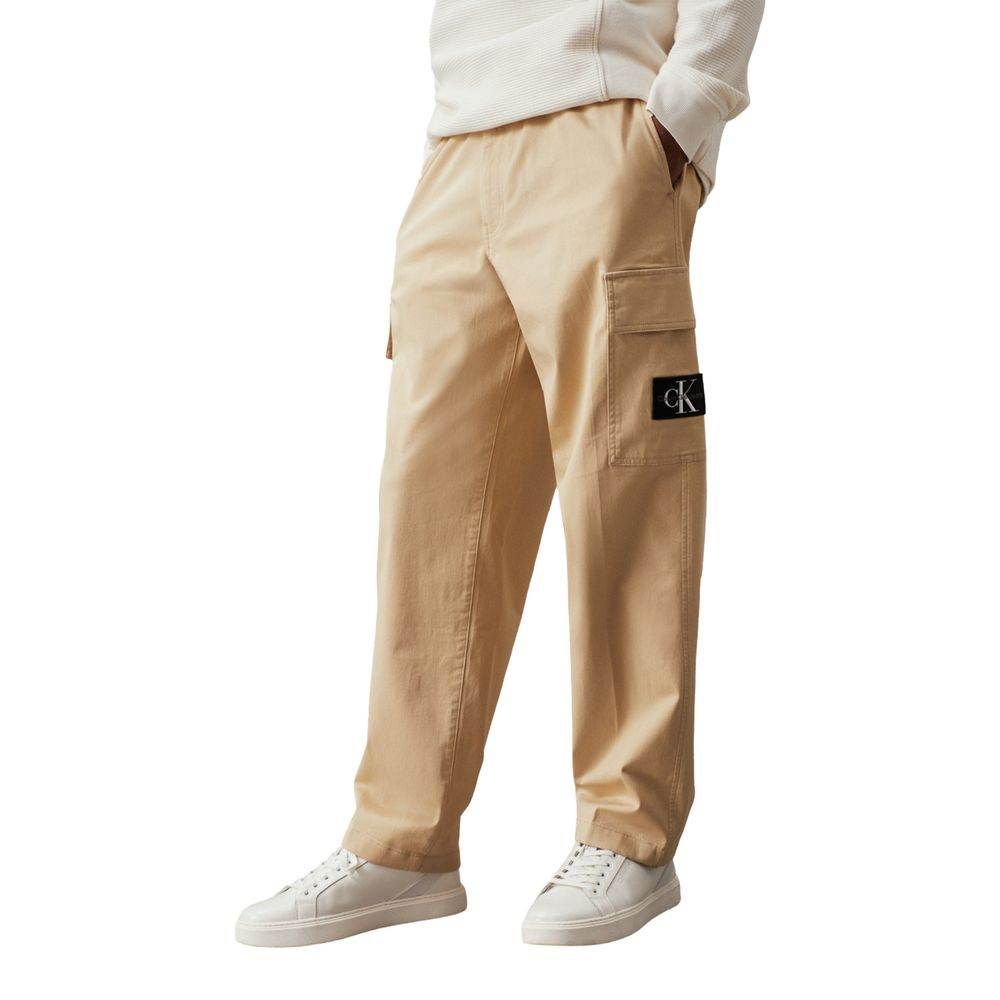 Calvin Klein Beige Cotton Jeans & Pant - Hilstor