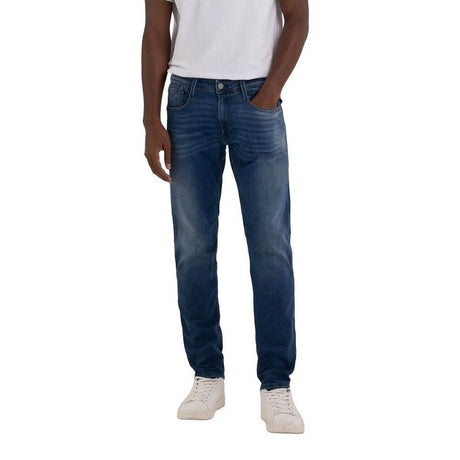Replay Blue Cotton Jeans & Pant - Hilstor