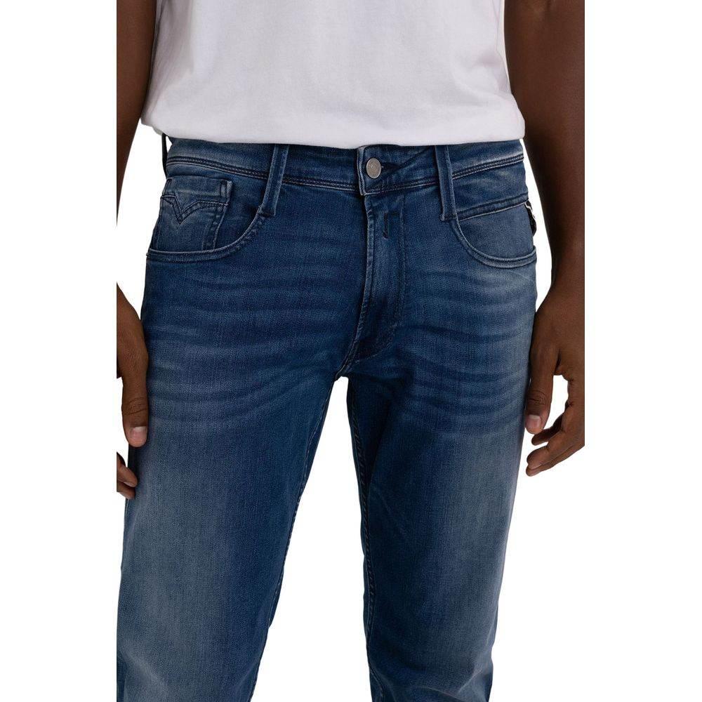 Replay Blue Cotton Jeans & Pant - Hilstor