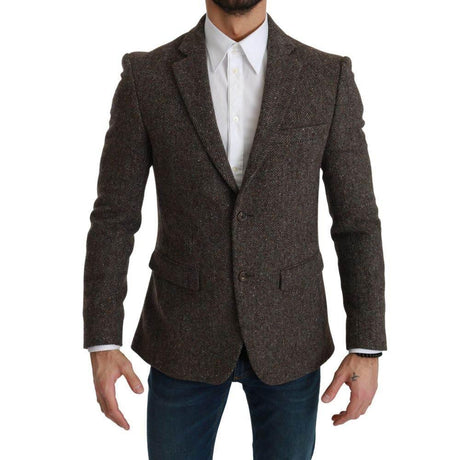 Dolce & Gabbana Brown Virgin Wool Suits & Blazer - Hilstor