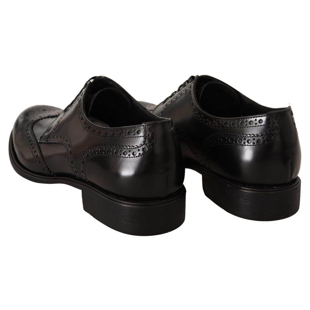 Dolce & Gabbana Black Leather Formal - Hilstor