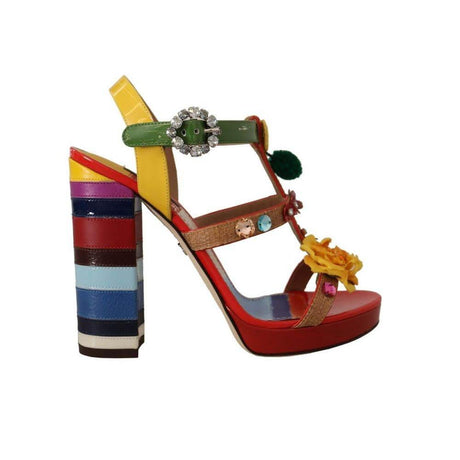 Dolce & Gabbana Multicolor Cotton Sandal - Hilstor