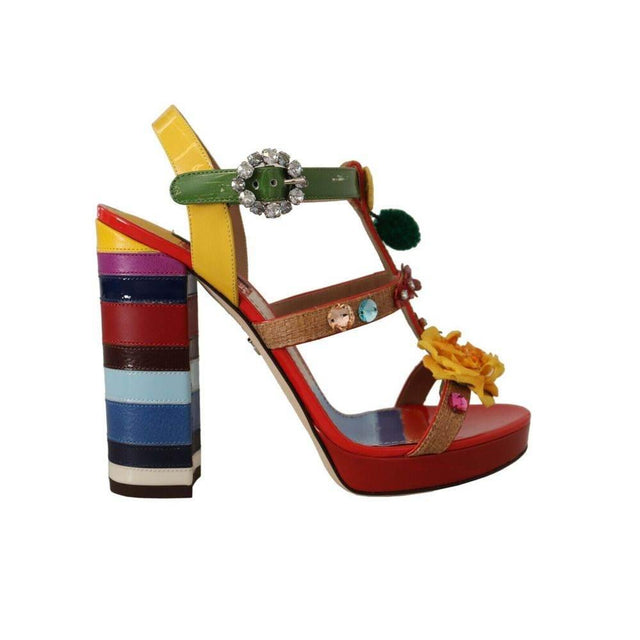Dolce & Gabbana Multicolor Cotton Sandal - Hilstor