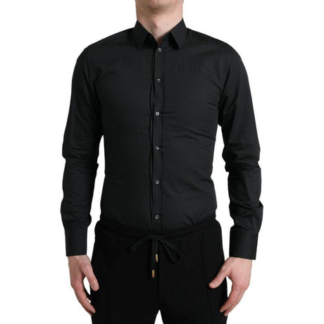 Dolce & Gabbana Black Cotton Shirt - Hilstor
