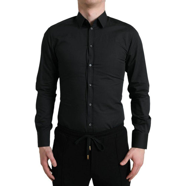Dolce & Gabbana Black Cotton Shirt - Hilstor
