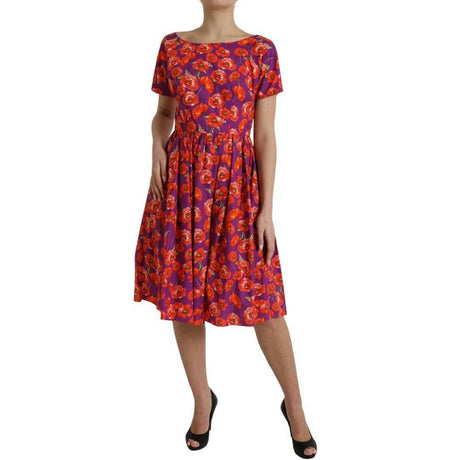 Dolce & Gabbana Purple Cotton Dress - Hilstor