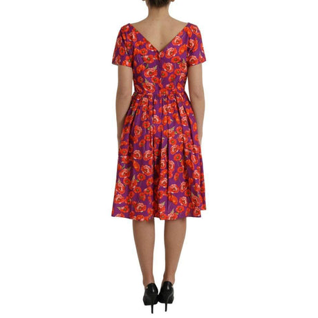 Dolce & Gabbana Purple Cotton Dress - Hilstor