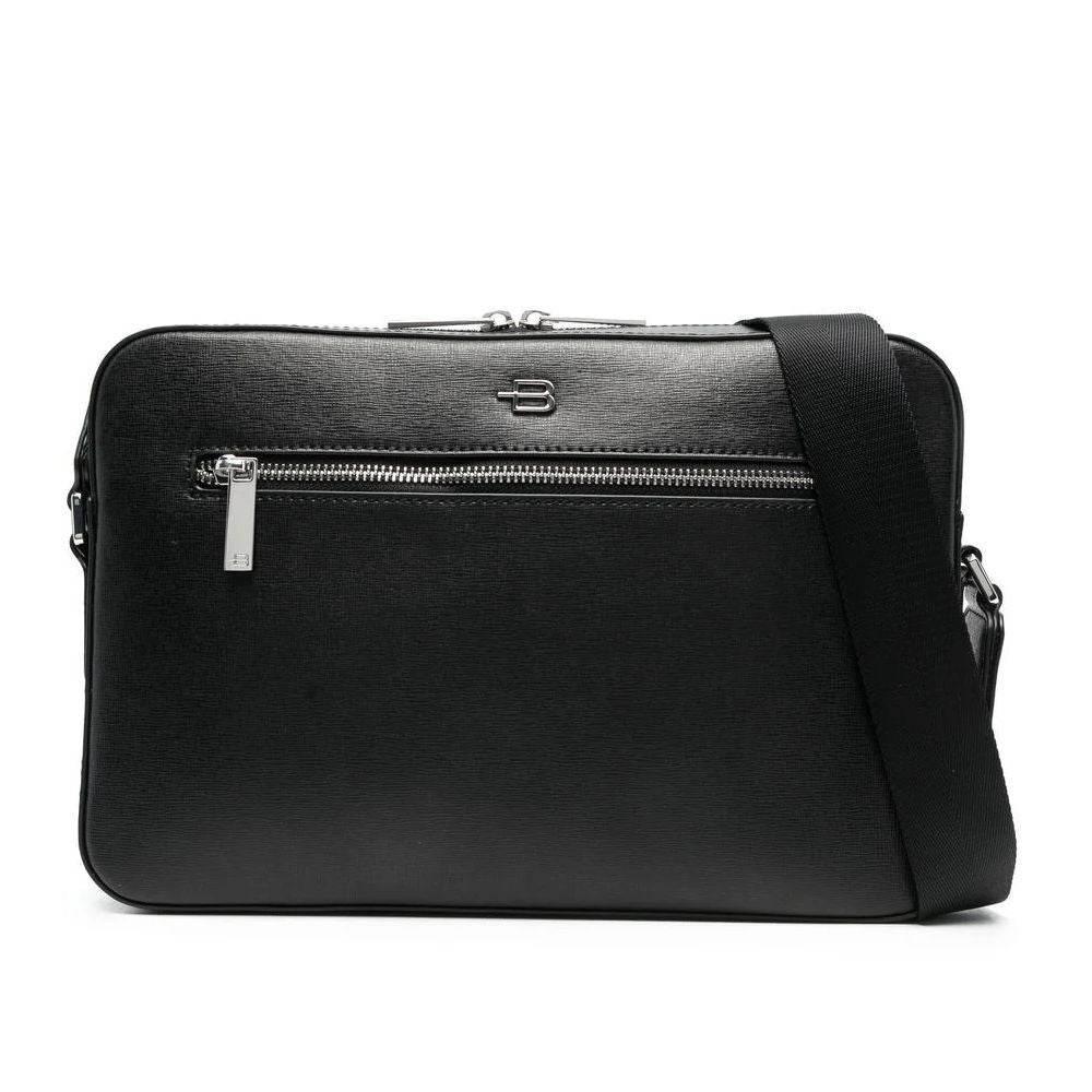 Baldinini Trend Black Leather Di Calfskin Shoulder Bag - Hilstor