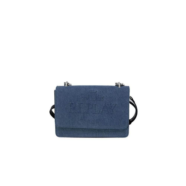 Replay Blue Polyester Shoulder Bag - Hilstor