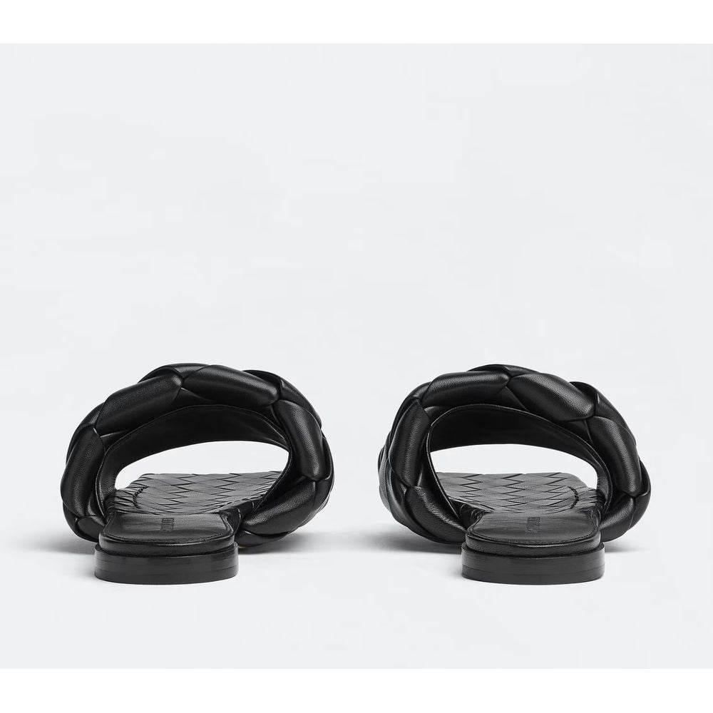 Bottega Veneta Black Leather Sandal - Hilstor