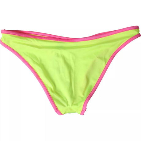 Dolce & Gabbana Yellow Pink Nylon Swimwear Bottom Beachwear Bikini - Hilstor