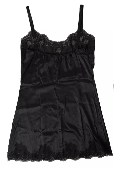 Dolce & Gabbana Sultry Black Silk Camisole Top - Hilstor