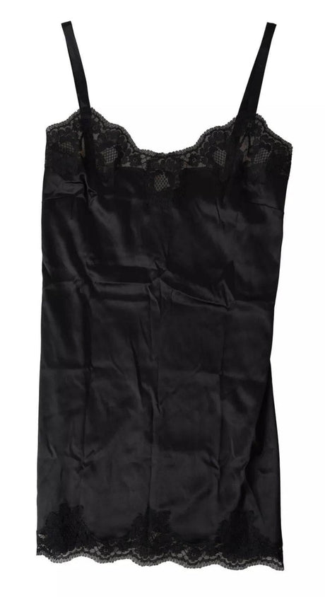 Dolce & Gabbana Sultry Black Silk Camisole Top - Hilstor