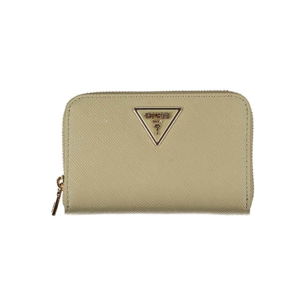 Guess Jeans Chic Emerald Zip Wallet with Multiple Compartments - Hilstor