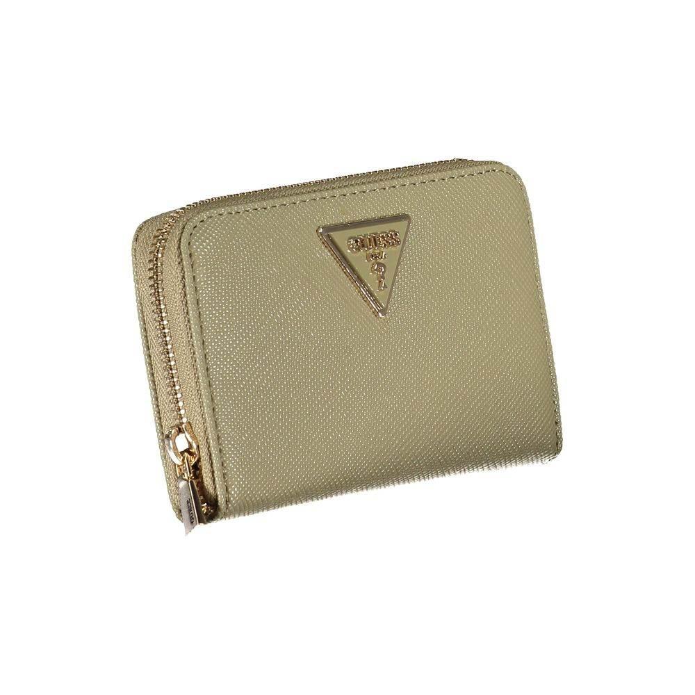 Guess Jeans Chic Emerald Zip Wallet with Multiple Compartments - Hilstor