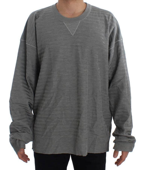 Dolce & Gabbana Gray Crewneck Pullover Silk Sweater - Hilstor