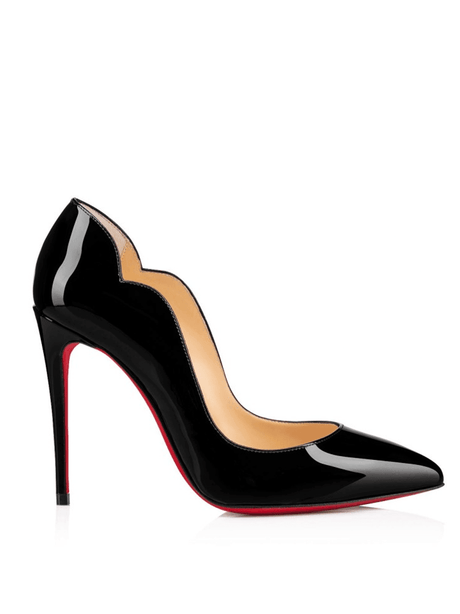 Christian Louboutin Black Patent Leather Hot Chick Pumps 100 - Hilstor