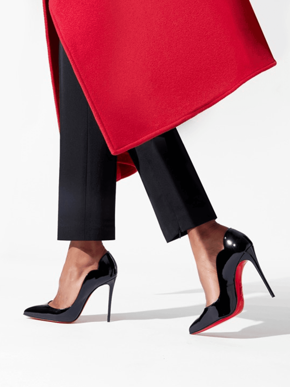 Christian Louboutin Black Patent Leather Hot Chick Pumps 100 - Hilstor