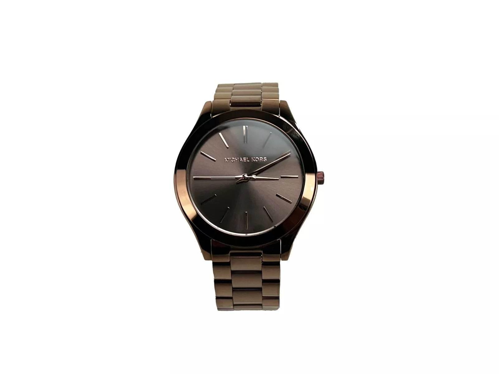 Michael Kors Slim Runway Brown Stainless Steel Watch MK3418 - Hilstor
