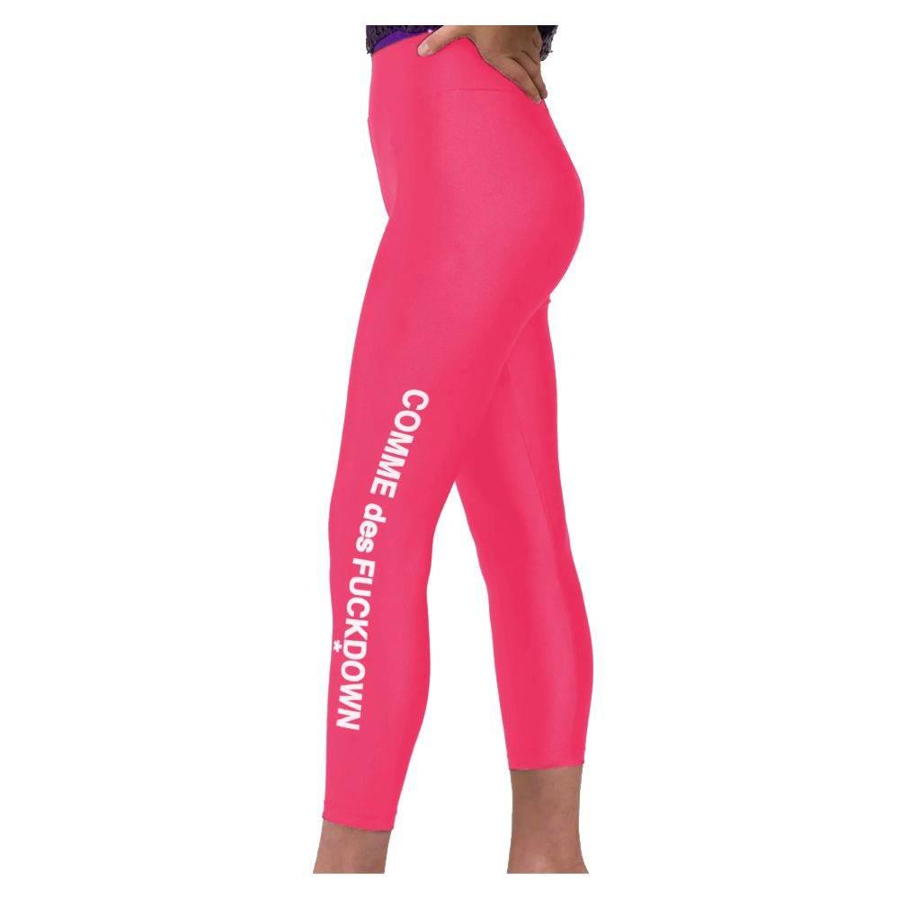Comme Des Fuckdown Pink Nylon Women Legging - Hilstor
