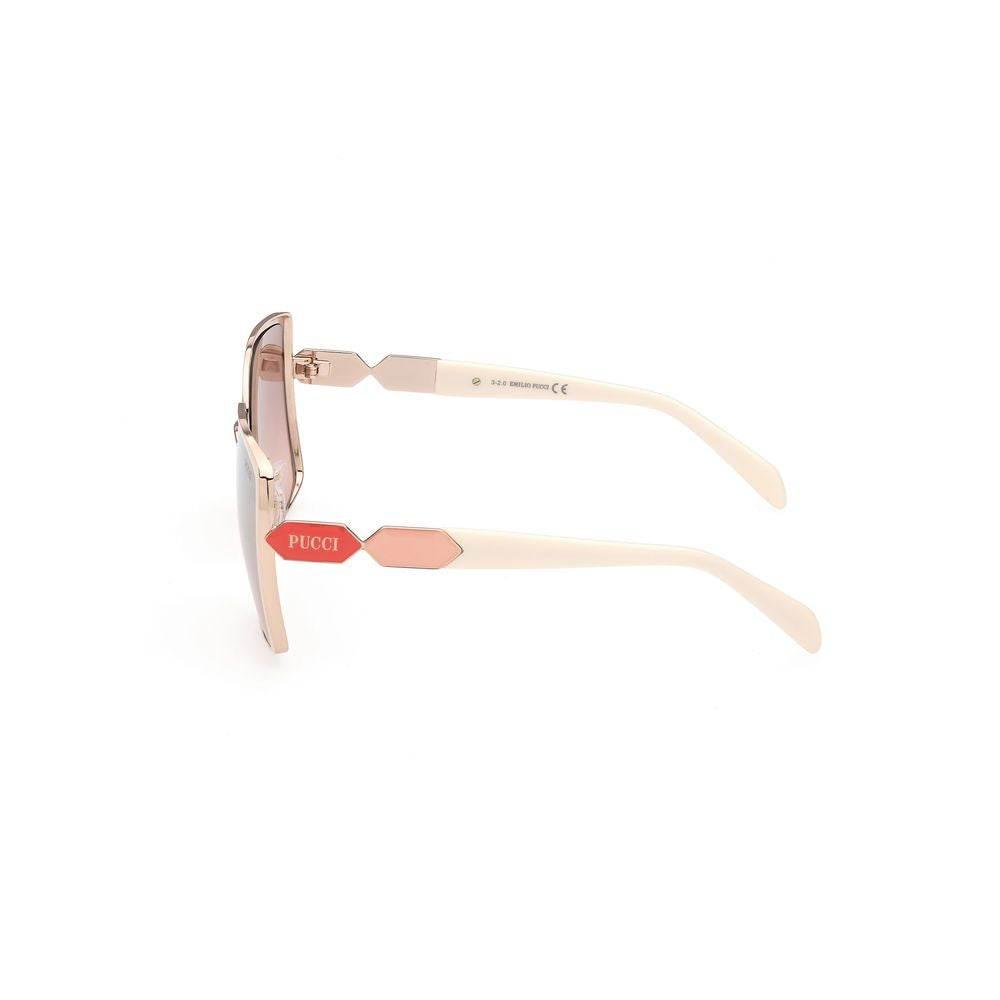 Emilio Pucci White Metal Sunglasses - Hilstor
