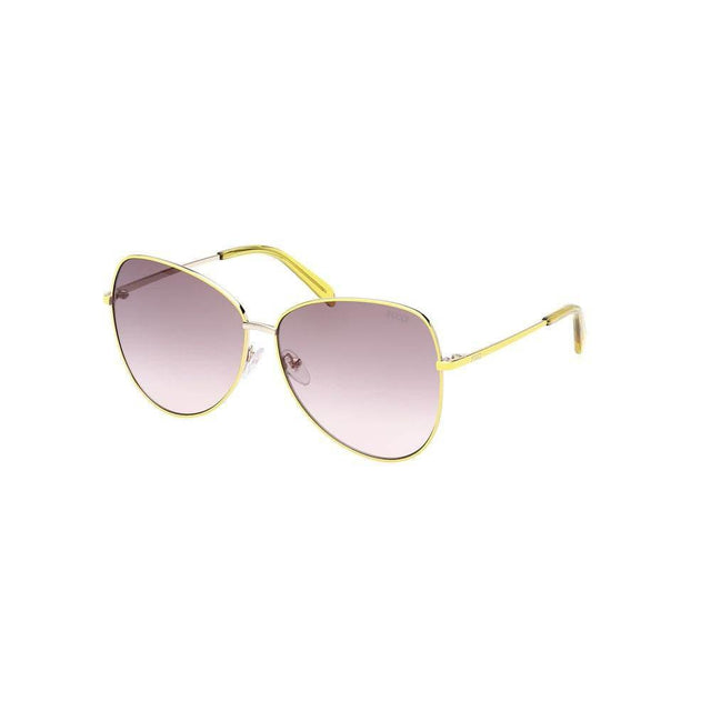 Emilio Pucci Yellow Metal Sunglasses - Hilstor