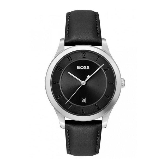 Hugo Boss Black Leather Watch - Hilstor