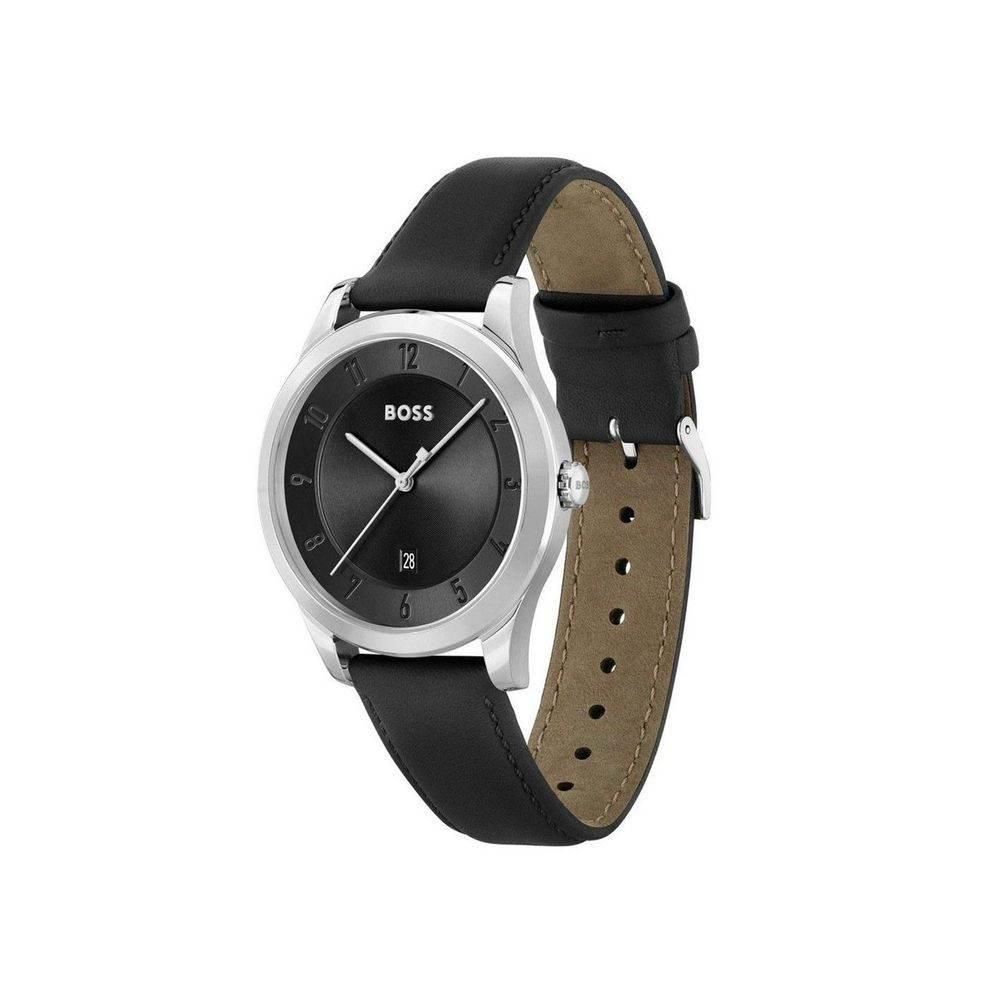 Hugo Boss Black Leather Watch - Hilstor