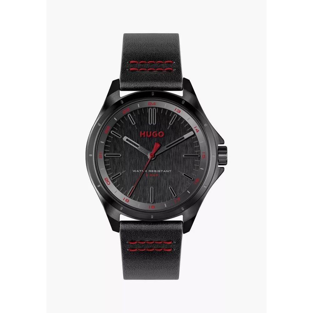 Hugo Boss Black Leather Watch - Hilstor