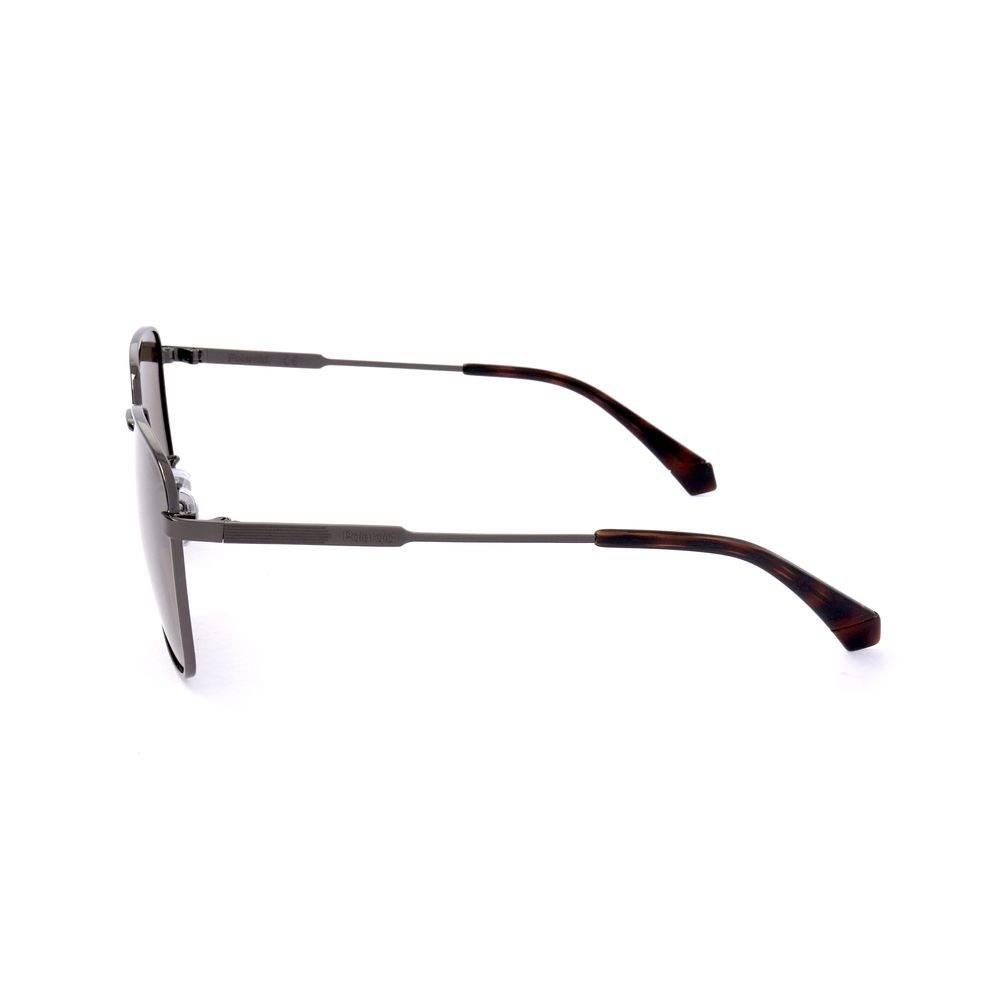 Polaroid Gray Stainless Steel Sunglasses - Hilstor