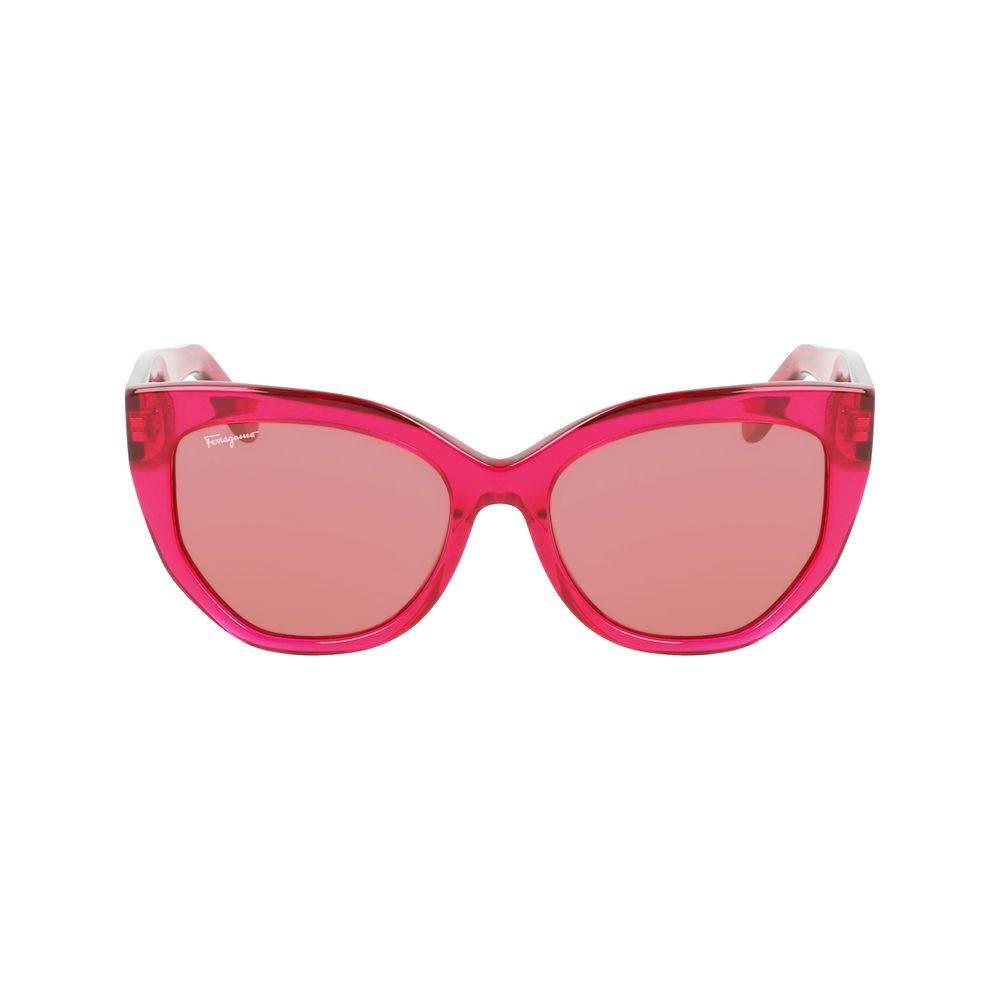Ferragamo Red Acetate Sunglasses - Hilstor
