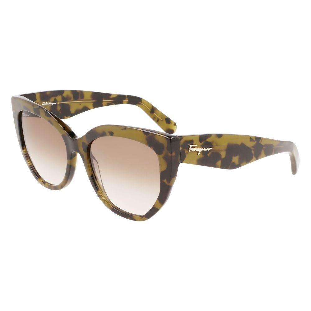 Ferragamo Brown Acetate solbriller