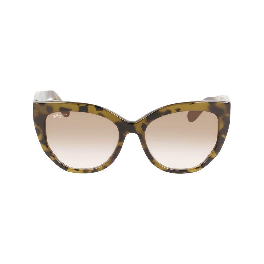 Ferragamo Brown Acetate solbriller