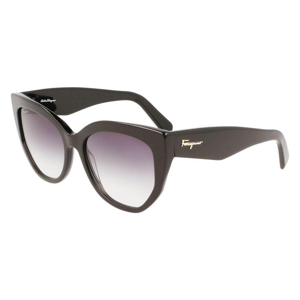 Ferragamo Black Acetate solbriller