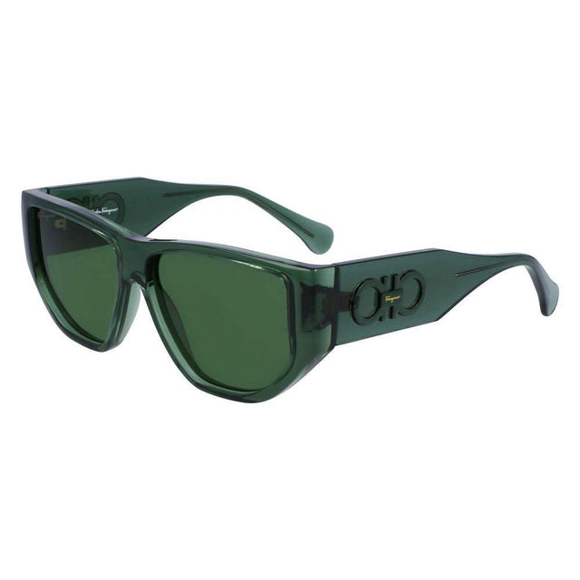 Ferragamo Green Injected Sunglasses - Hilstor