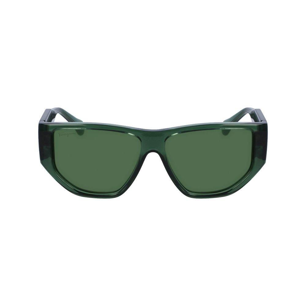 Ferragamo Green Injected Sunglasses - Hilstor