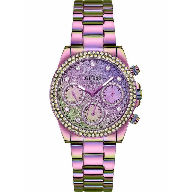 Guess Purple Stainless Steel Watch - Hilstor