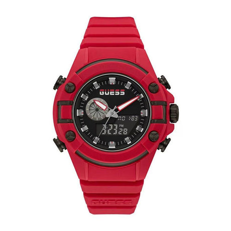 Guess Red Silicone Watch - Hilstor